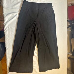 Spanx Black Wide Leg Pants Pull-On Stretch Pockets Work Casual